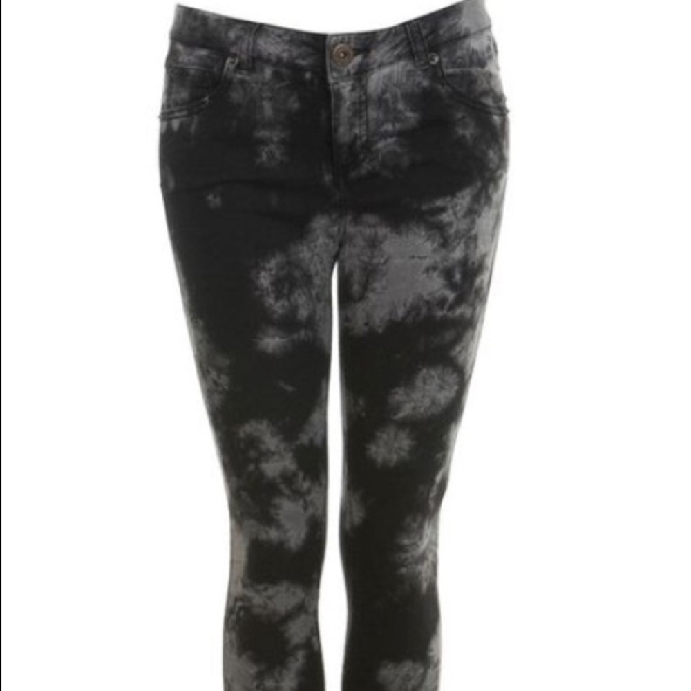 Max Rave Black Tie Dye Skinny Pants Pants SZ 7 EUC